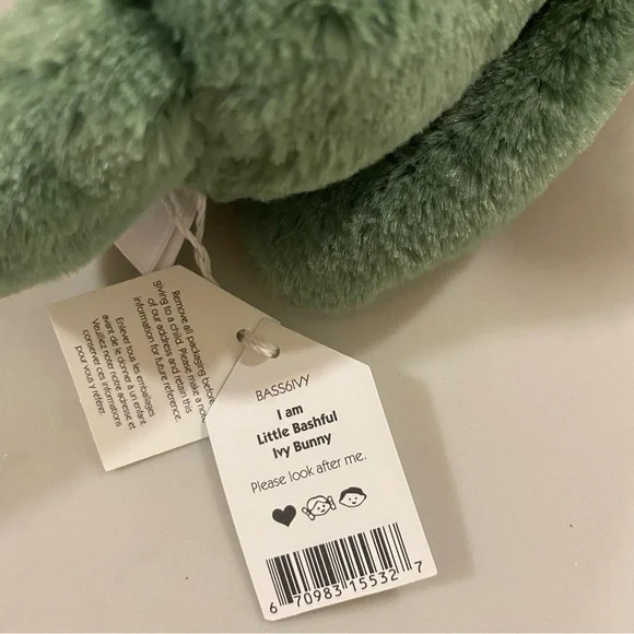 NWT Retired Jellycat Bashful Bunny Holiday Trio - cranberry, nutmeg, and ivy - Picture 5 of 11